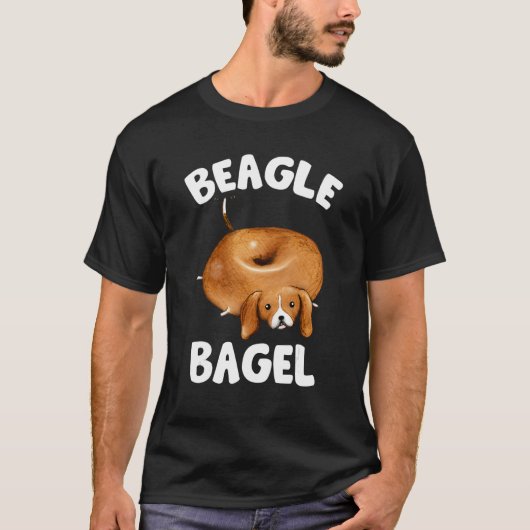 Beagle Bagel Funny Beagle Lover Dog Pun Jewish Lov Tシャツ (正面)