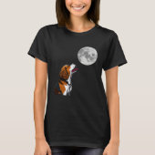 Beagle  Beagle Howling At The Moon  Beagle Tシャツ (正面)