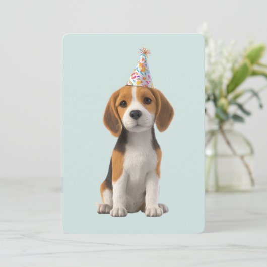 Beagle Birthday Party 招待状 (スタンド正面)