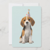 Beagle Birthday Party 招待状 (正面)
