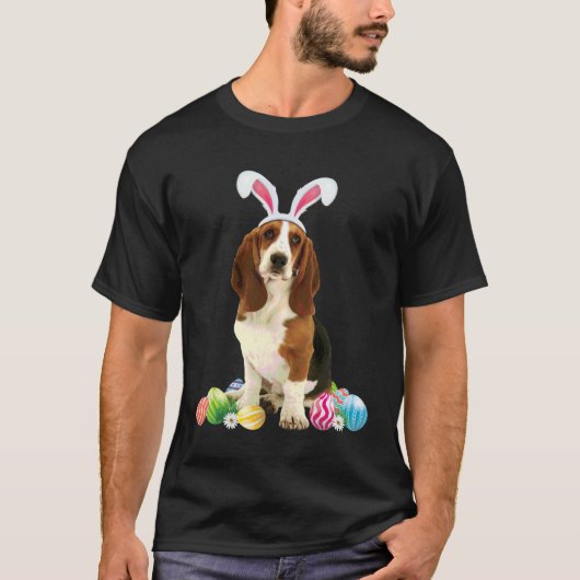 Beagle Bunny Easter Egg Hunt Beagle Dog Owner Tシャツ (正面)