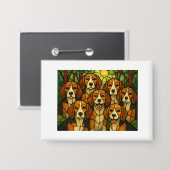 Beagle Buttons  einfach süss 缶バッジ (正面/裏面)