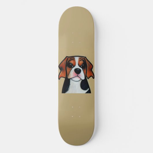 Beagle - Cartoon Skateboard スケートボード (正面)
