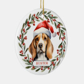Beagle Ceramic Circle Ornament セラミックオーナメント (右)