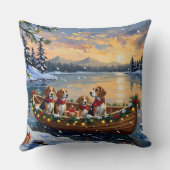 Beagle Christmas Boat Holiday クッション (裏面)