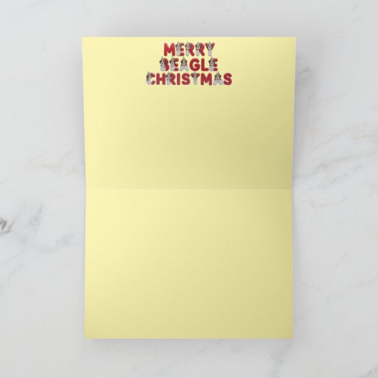 Beagle Christmas Cookie Card カード (内部)