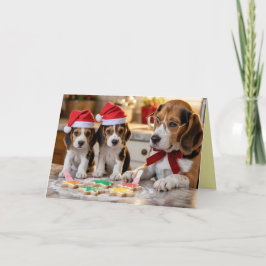 Beagle Christmas Cookie Card カード