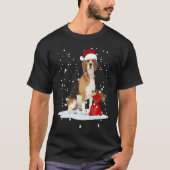 Beagle Christmas Santa Hat Animal Kids Tシャツ (正面)
