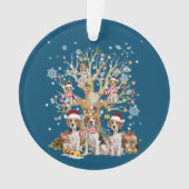 Beagle Christmas Tree Ornament For Dog Lover オーナメント (正面)
