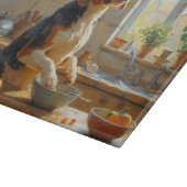 Beagle Cooking in Kitchen カッティングボード (角)