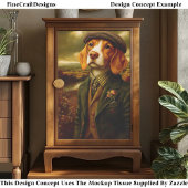 Beagle Country Gentleman Landscape EX9L Decoupage 薄葉紙