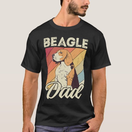 Beagle dad dog dad daddy master dogs beagle tシャツ (正面)