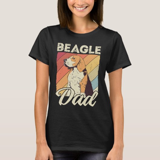 Beagle dad dog dad daddy master dogs beagle tシャツ (正面)