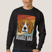 Beagle dad dog daddy daddy master walking スウェットシャツ (正面)