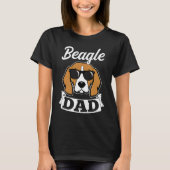 Beagle dad dog daddy daddy master walking tシャツ (正面)