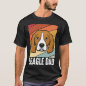 Beagle dad dog daddy daddy master walking tシャツ (正面)