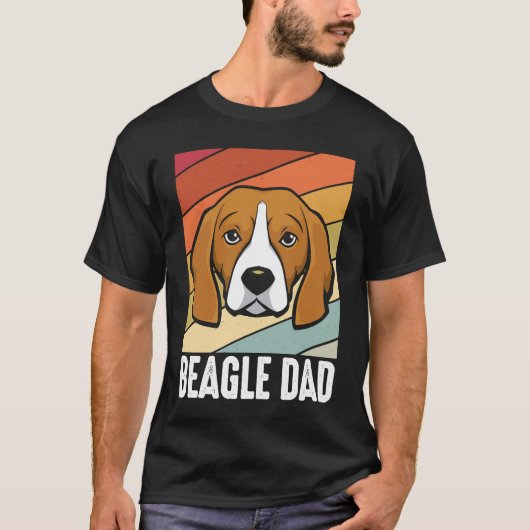 Beagle dad dog daddy daddy master walking tシャツ (正面)