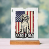 Beagle Dad Patriotic Vintage Dog Shirt Design_1 アクリルサイン (ニュートラル)