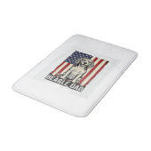 Beagle Dad Patriotic Vintage Dog Shirt Design_1 バスマット (アングル)