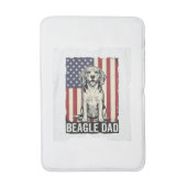 Beagle Dad Patriotic Vintage Dog Shirt Design_1 バスマット (正面縦)