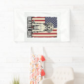 Beagle Dad Patriotic Vintage Dog Shirt Design_1 横断幕 (インサイチュ)