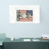 Beagle Dad Patriotic Vintage Dog Shirt Design_1 横断幕 (トレードショー)