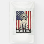 Beagle Dad Patriotic Vintage Dog Shirt Design_1 横断幕 (縦)
