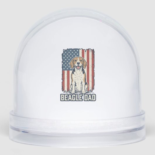 Beagle Dad Patriotic Vintage Engraving Dog Design_ (正面)