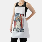 Beagle Dad Patriotic Vintage Engraving Dog Design_ エプロン (インサイチュ)