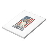 Beagle Dad Patriotic Vintage Engraving Dog Design_ ノートパッド (回転)