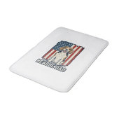 Beagle Dad Patriotic Vintage Engraving Dog Design_ バスマット (アングル)