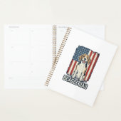 Beagle Dad Patriotic Vintage Engraving Dog Design_ プランナー手帳 (ディスプレー)