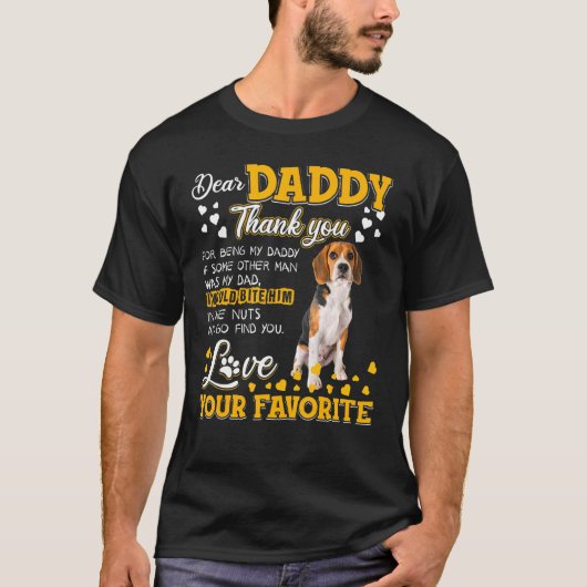Beagle Daddy親愛 You Beagle Daddy For My Daddy Tシャツ (正面)