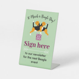 Beagle day 台座サイン