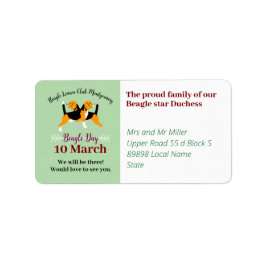 Beagle Day Member Adds Stationary Labels ラベル