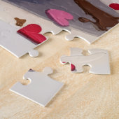 Beagle Devouring Valentine's Chocolate Box ジグソーパズル (側面)