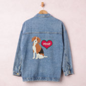Beagle Dog 感じ Look You Personalize the Name デニムジャケット (ハンガー)