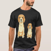 Beagle dog  1 tシャツ (正面)