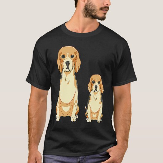 Beagle dog  1 tシャツ (正面)