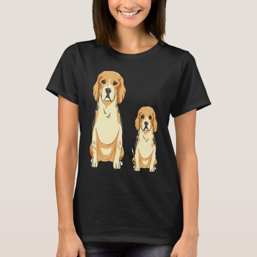 Beagle dog  1 tシャツ (正面)