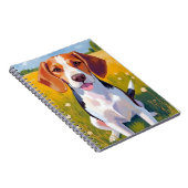 Beagle Dog Art Painting ノートブック (右側)