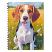 Beagle Dog Art Painting ノートブック (正面)
