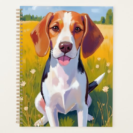 Beagle Dog Art Painting プランナー手帳 (正面)