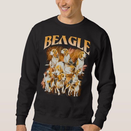 Beagle Dog Beagle Dog Vintage 90s Style スウェットシャツ (正面)