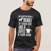 Beagle Dog Beagles Coffee Beagle Mom Tシャツ (正面)