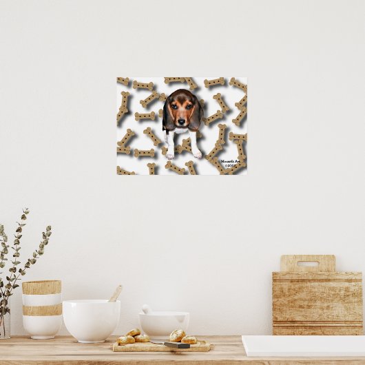 Beagle & Dog Biscuits Poster ポスター (キッチン)