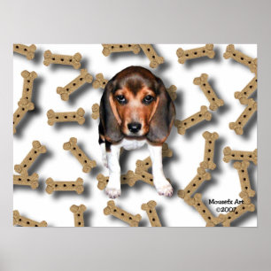 Beagle & Dog Biscuits Poster ポスター