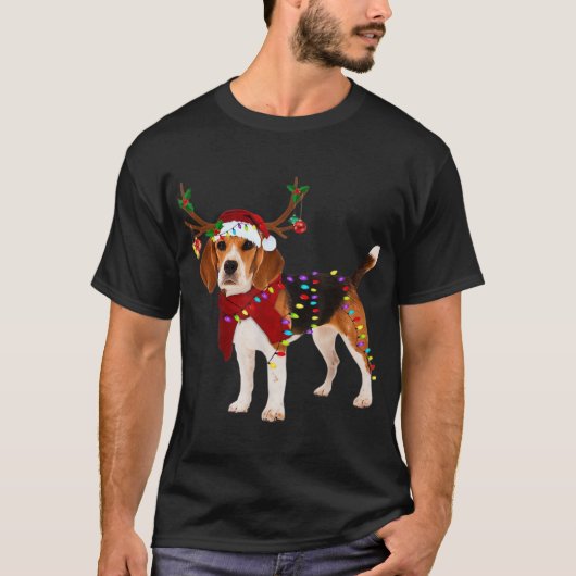 beagle dog christmas Classic T-Shirt Tシャツ (正面)