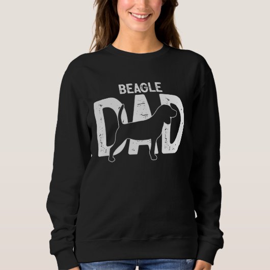 Beagle Dog   Cute Puppy dad father スウェットシャツ (正面)