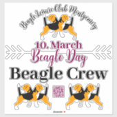 Beagle Dog Day Mailing  シール (シート)